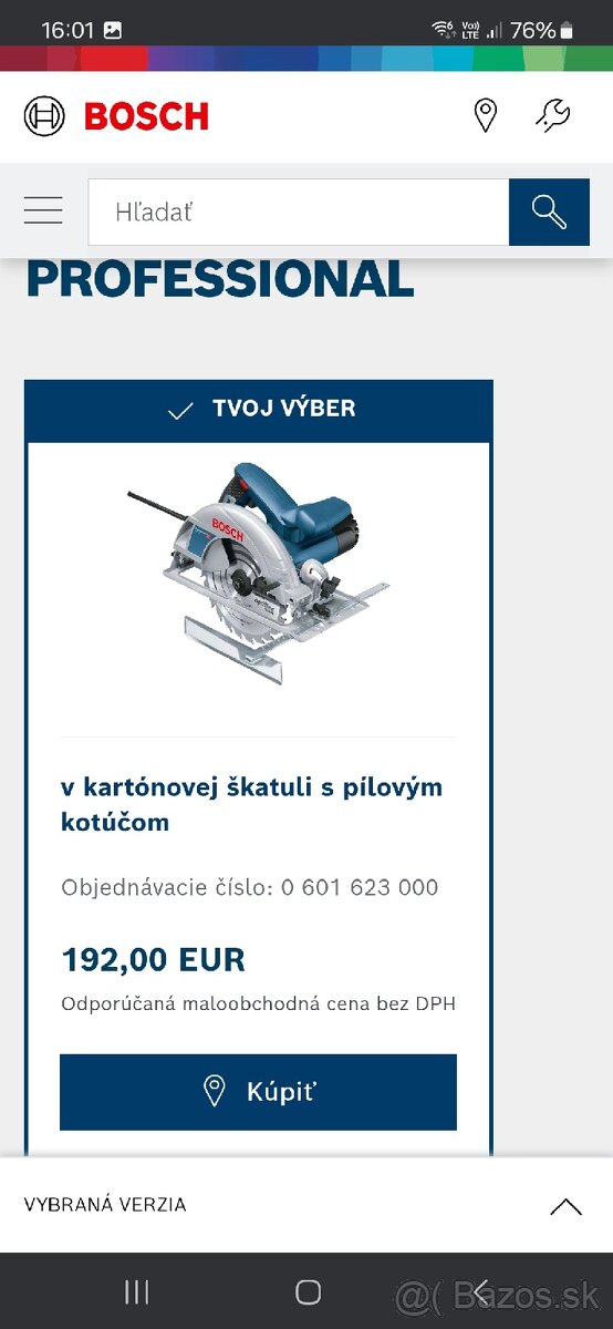 Okružná píla Bosch GKS 190