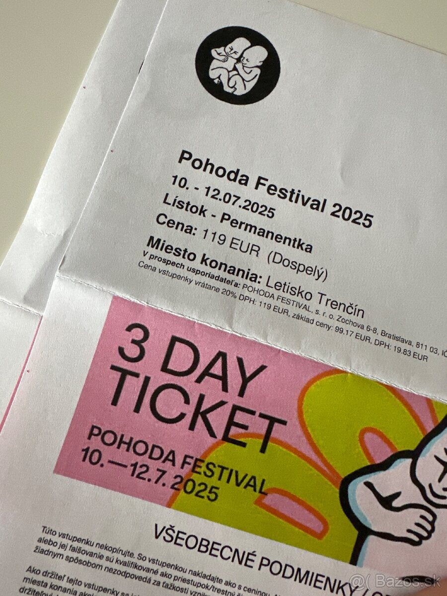 Predám 3dňový lístok na Pohodu 2025
