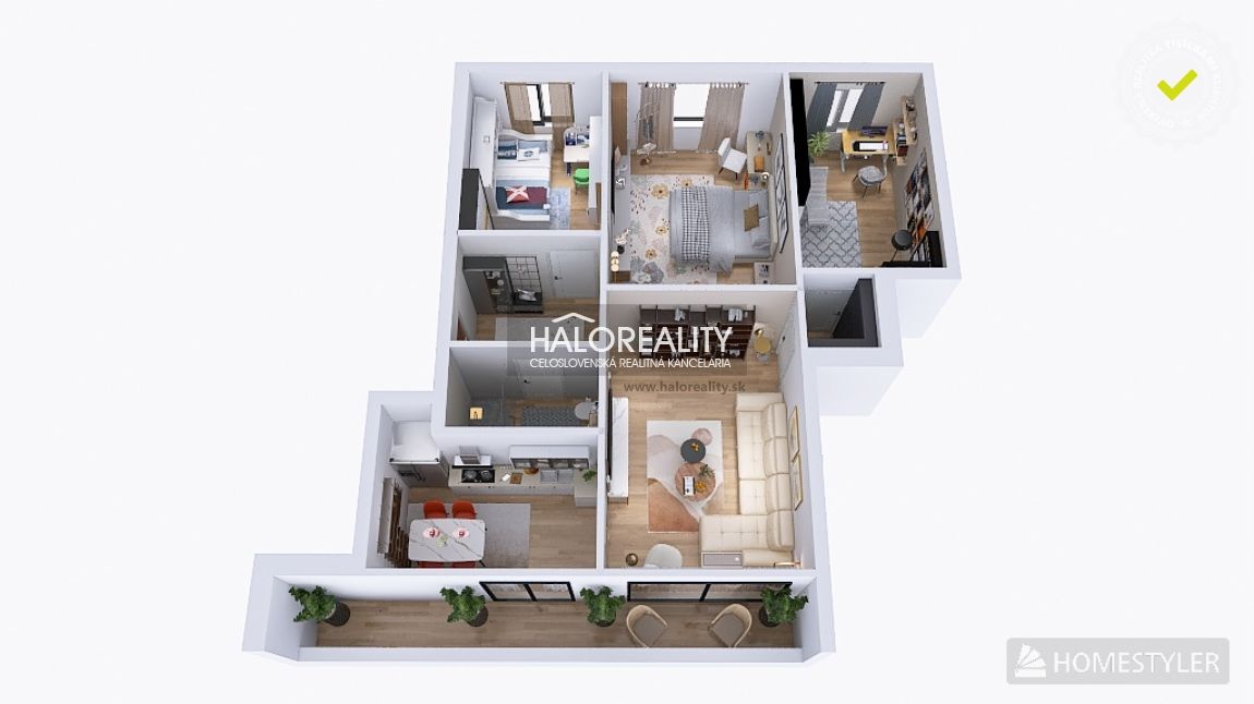 HALO reality - Predaj, štvorizbový byt Bratislava Rača, Kuba