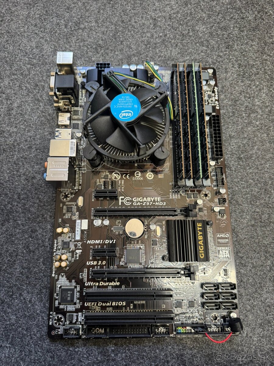 Základná doska GIGABYTE Z97 + Intel I7 4790 + 16GB RAM
