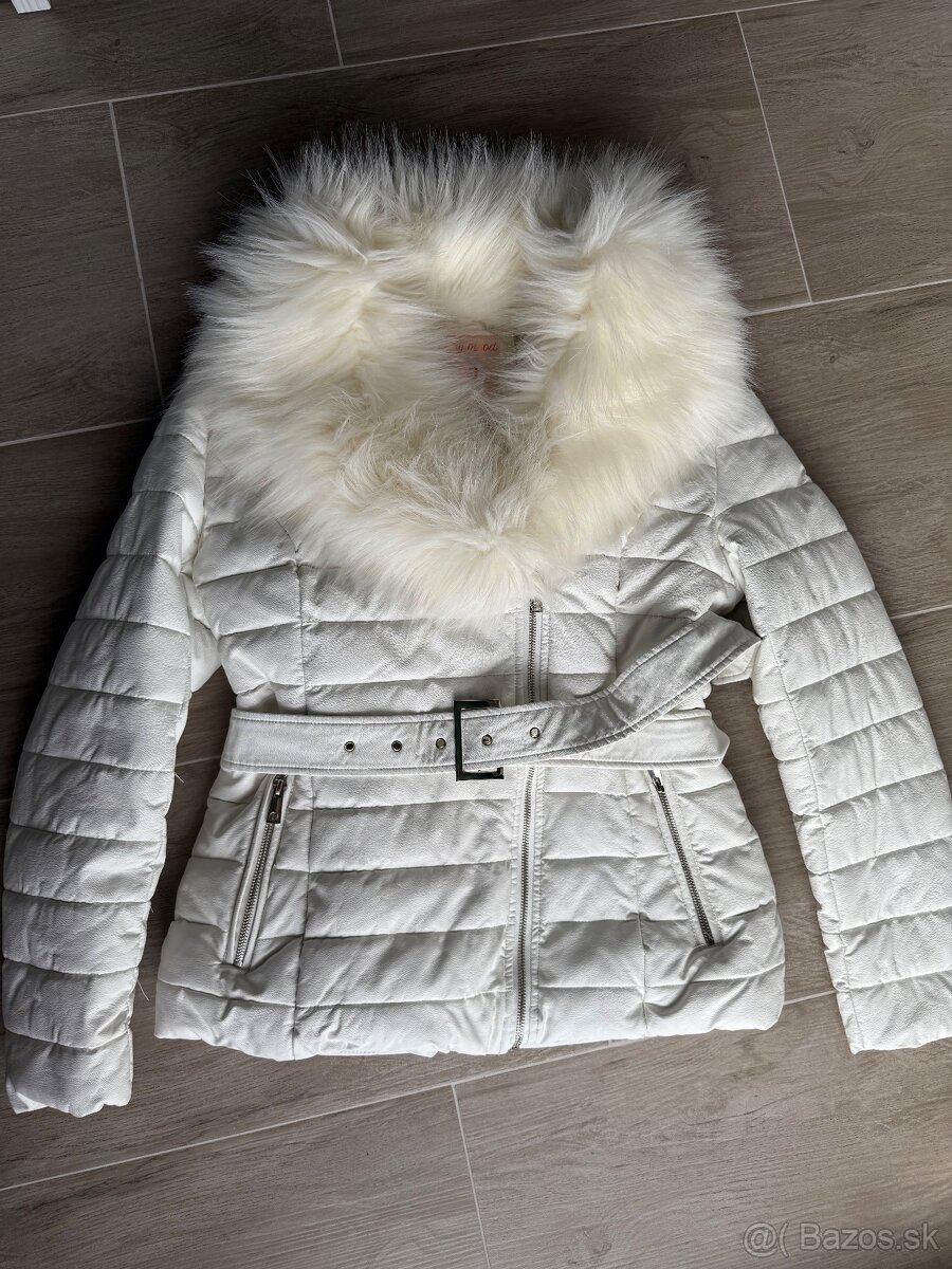 Biela dámska bunda