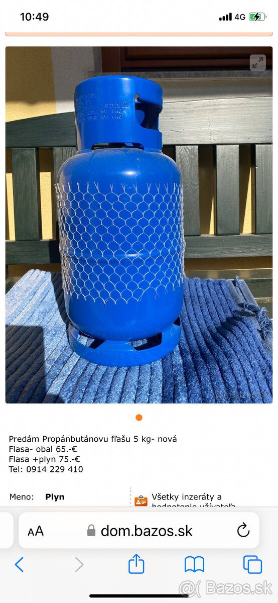 Propánbutánová fľaša 5KG