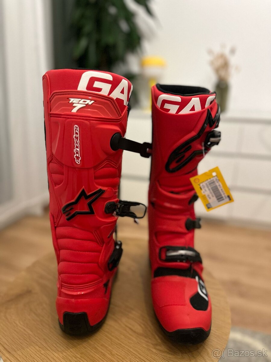 ALPINESTARS topánky TECH 7 červená 2025 veľkosť 43