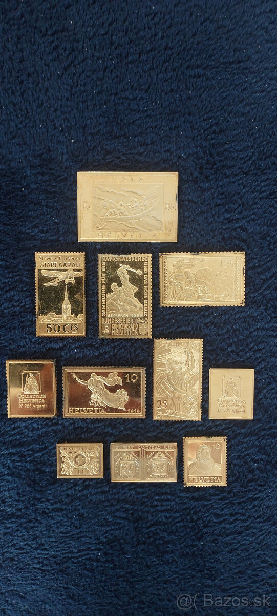 Investičné - zberateľské tehličky strieborné COLLECTION HELV