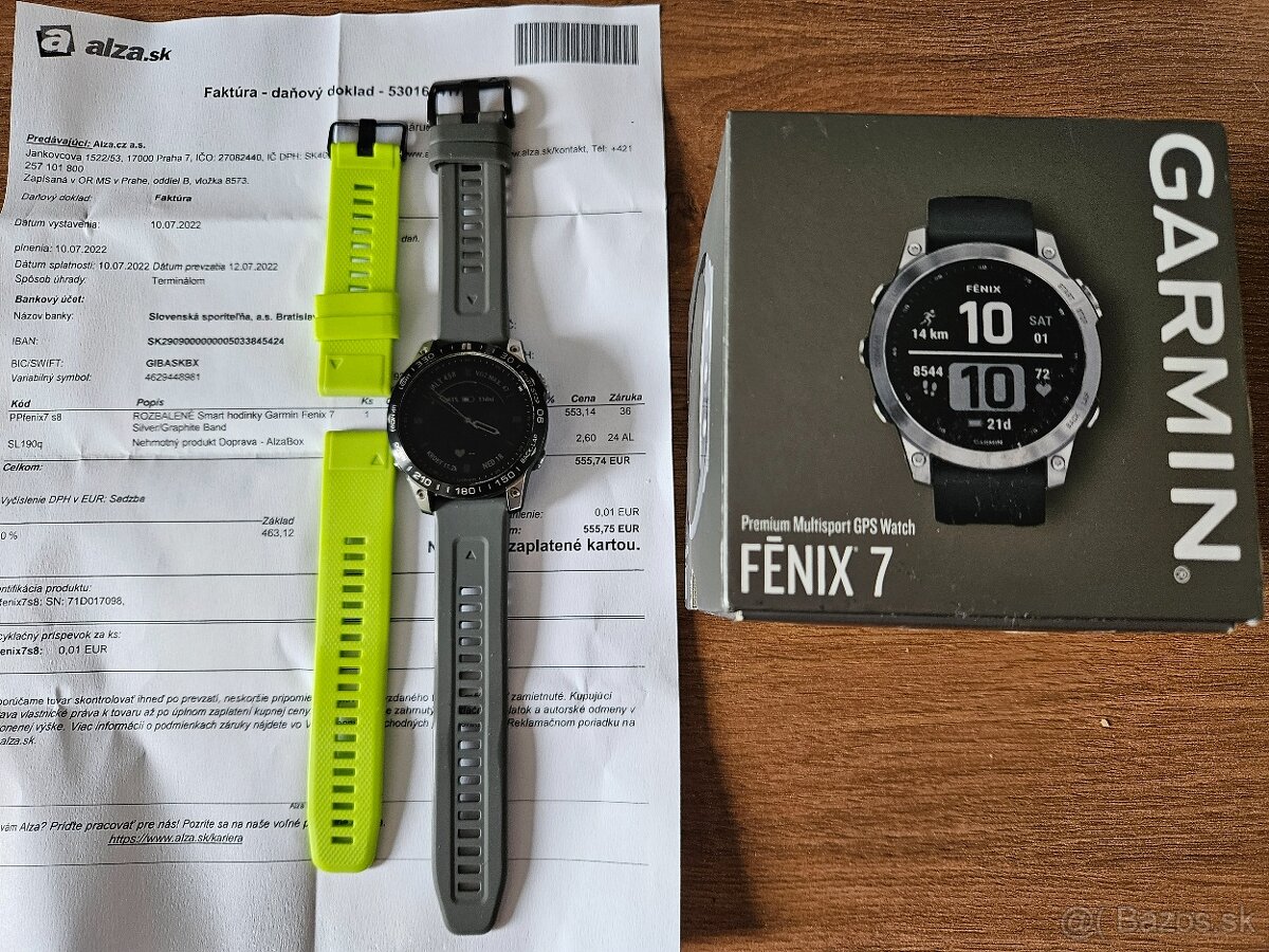 Garmin Fenix 7 silver v záruke