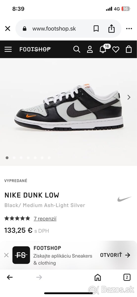 Nike Dunk Low, tenisky čierne