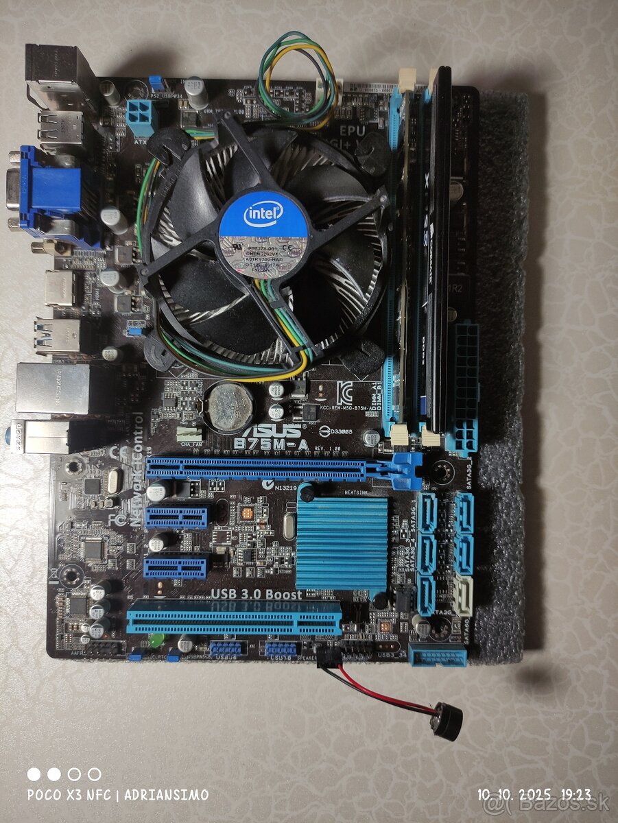 Intel i5-3350P + ASUS B75M-A + 8GB DDR3 RAM