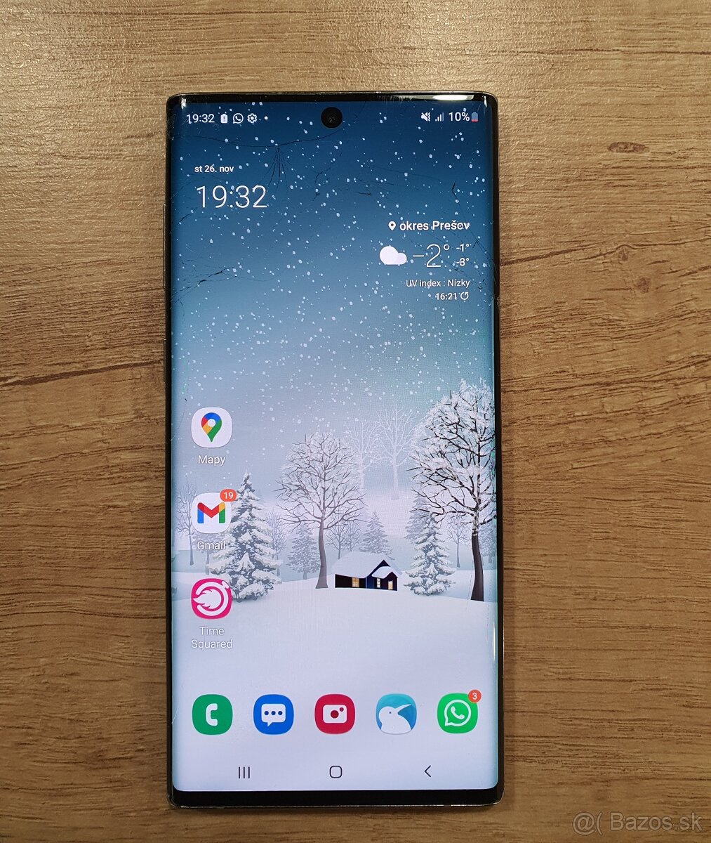 Samsung galaxy note 10 - poškodený