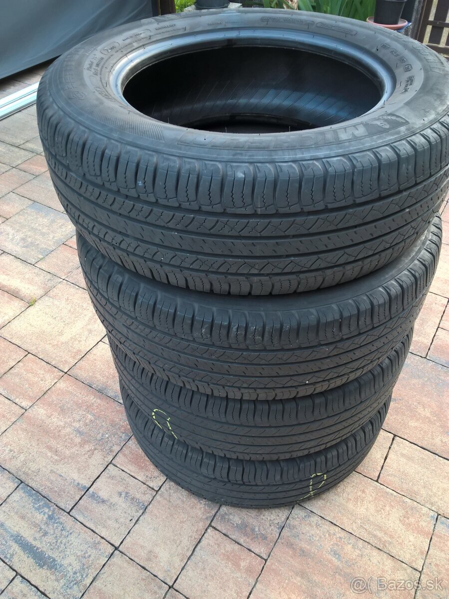 4 ks LETNÉ 225/65 R17 102T MICHELIN cca 6 mm LEN 15,- €/kus