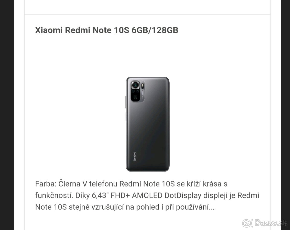 Xaomi redmi 10S Ram 6GB 128GB