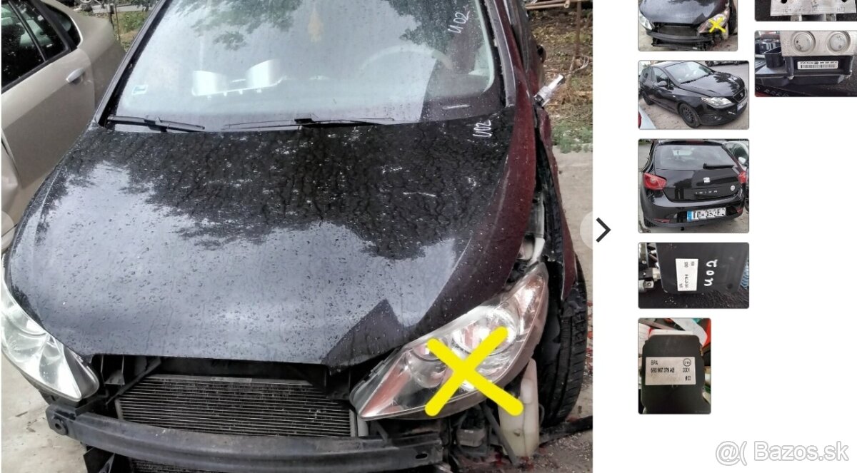 SEAT IBIZA 6J 1.6 2010 predám DVERE, KAPOTA, ABS, HXL PREVOD