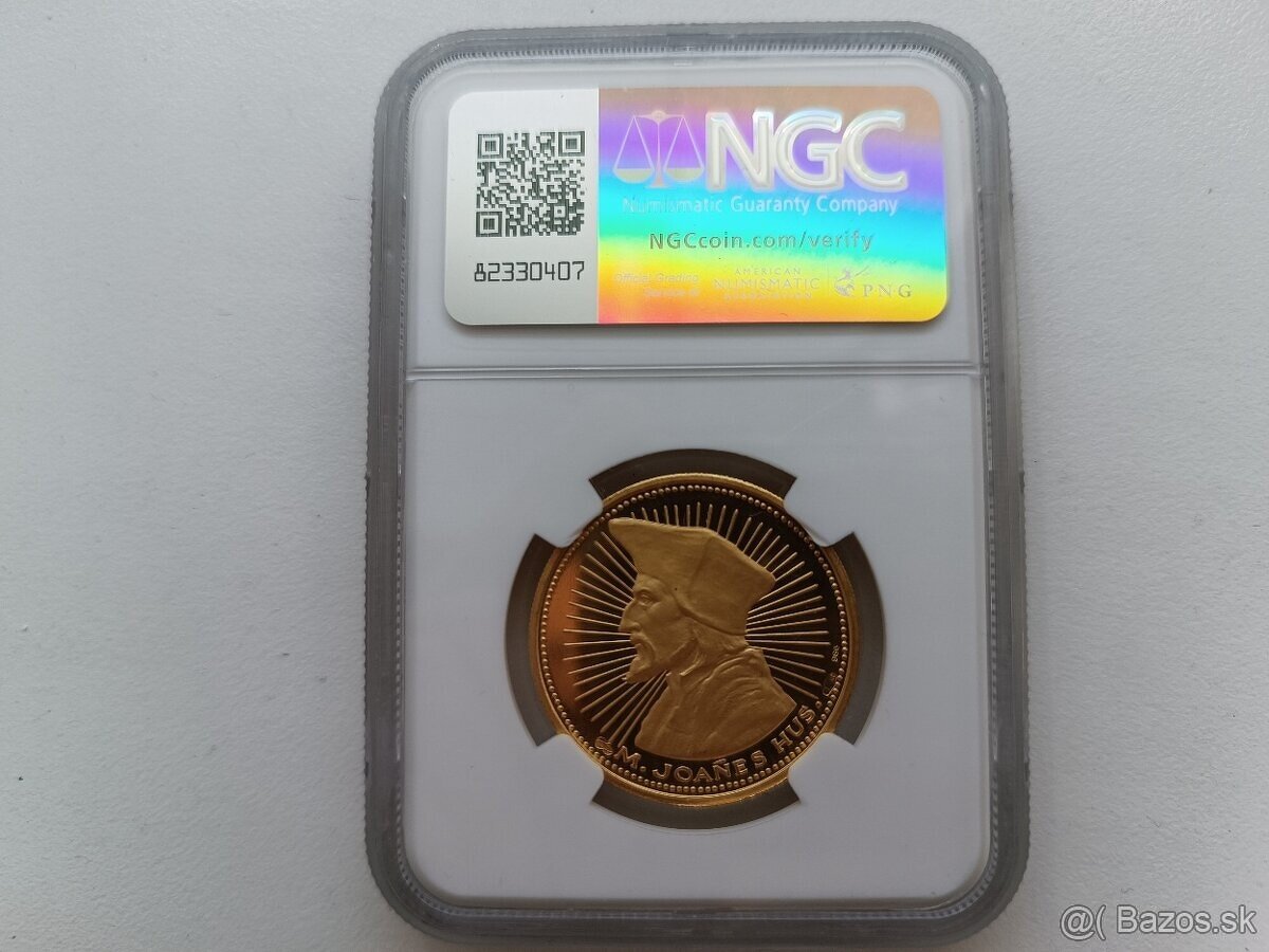 Ponúkam 5 dukátovú zlatú medailu Dubček 1968 NGC