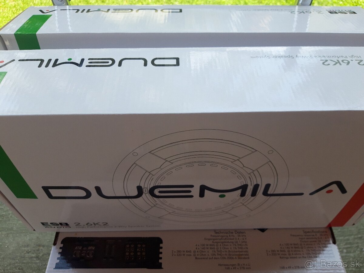 4x 120W RMS 2 SADY KOMPO REPRO + 4x 100W RMS PRÉMIOVÝ ZOSÍK