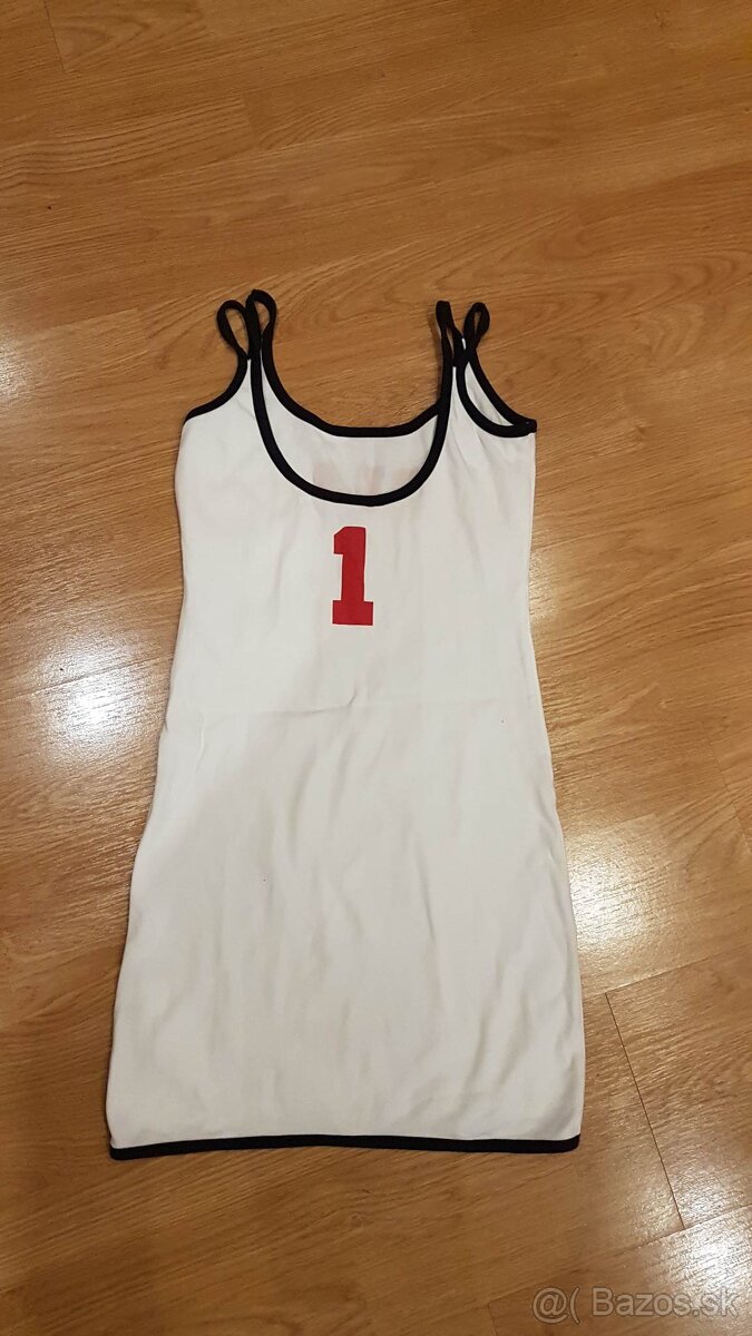 Biele šaty s číslom 1 v. S/M