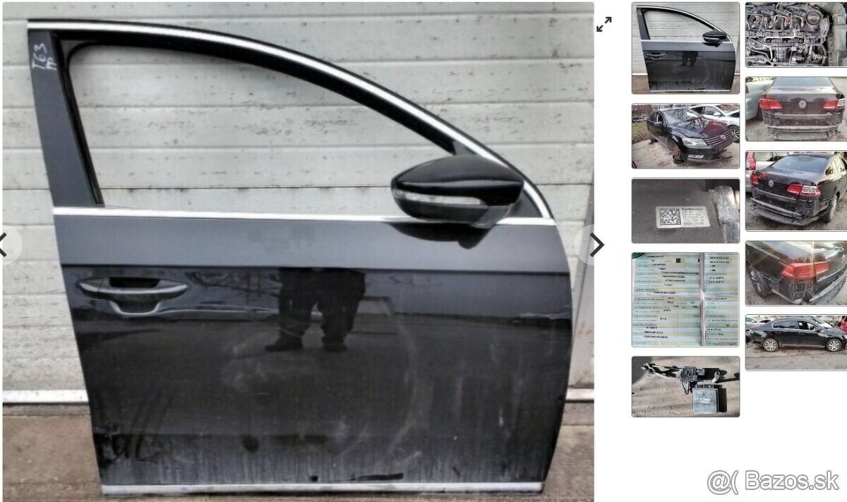 Volkswagen Passat B7 1.6 TDI 2011 predám DVERE, MOTOR CAY, s