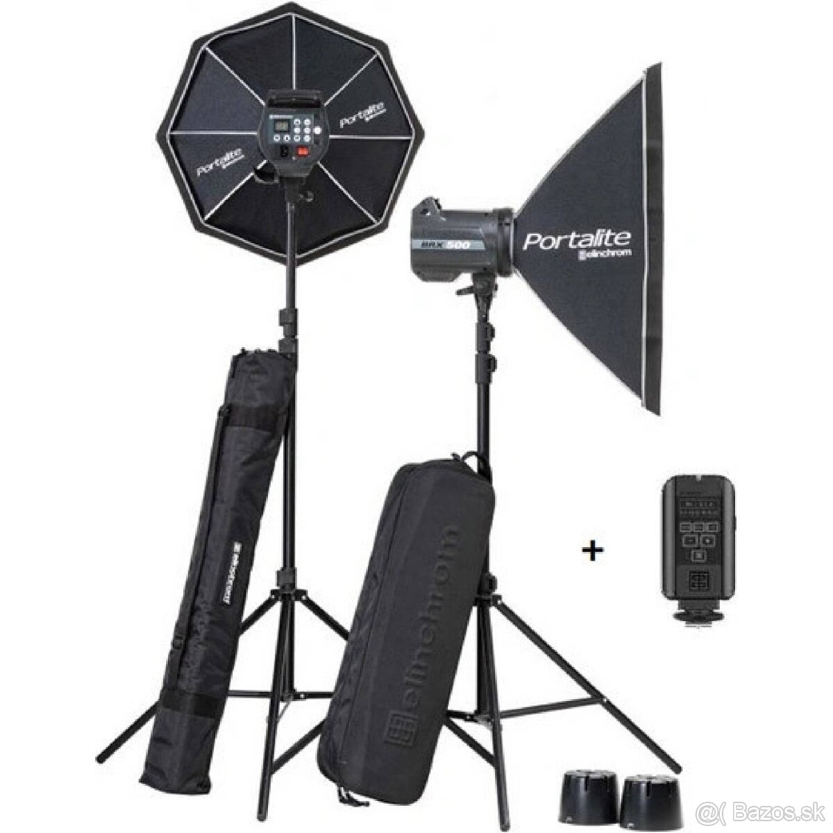 Blesk Elinchrom BRX 500 2kusy + 2x stojan -> prakticky nove