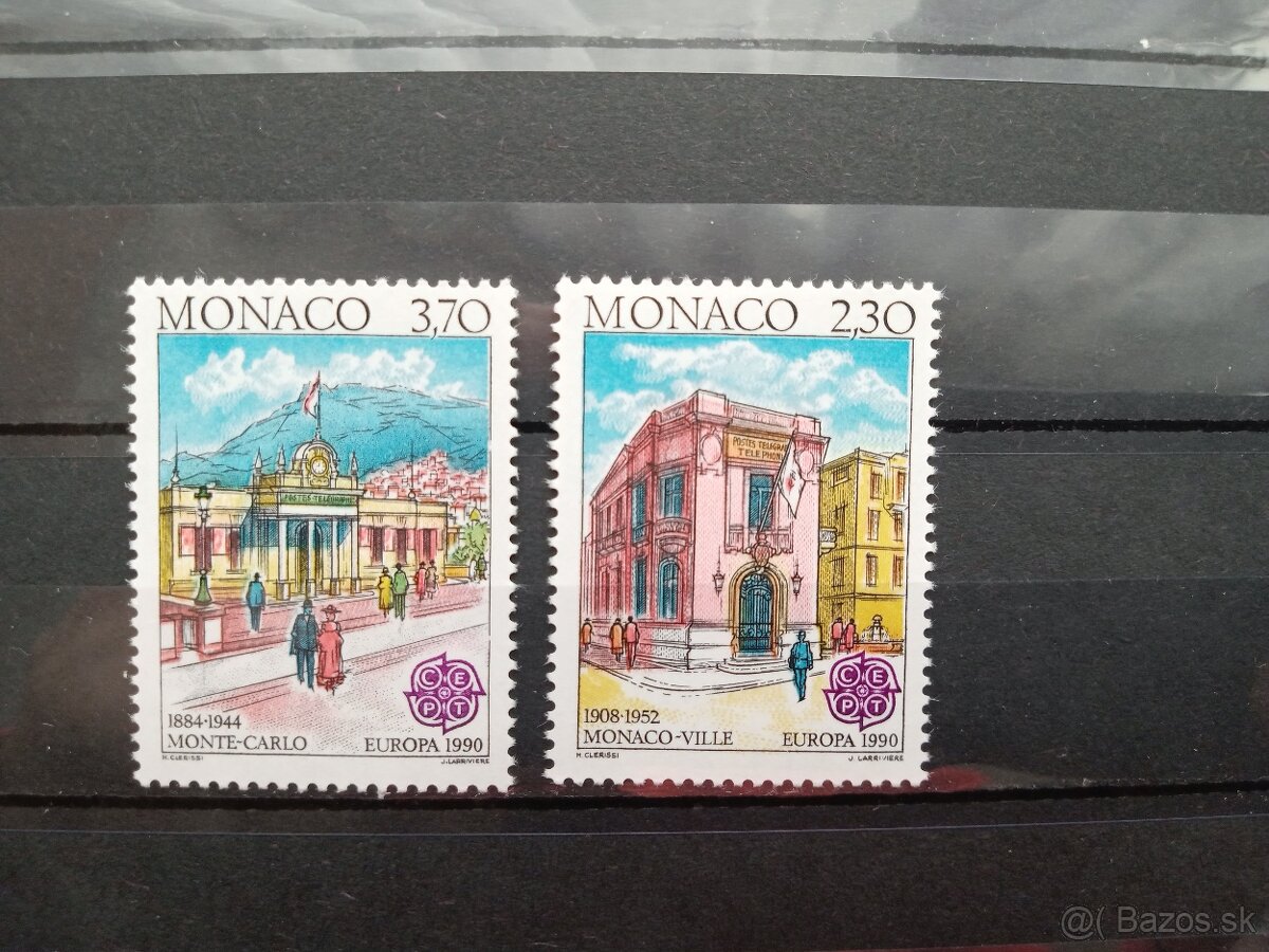 Poštové známky č.408 - Monako - architektúra komplet