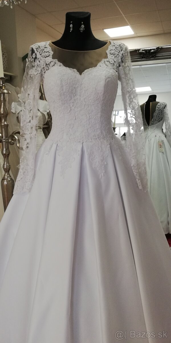 Svadobne šaty veľ. 34-36 + zavoj
