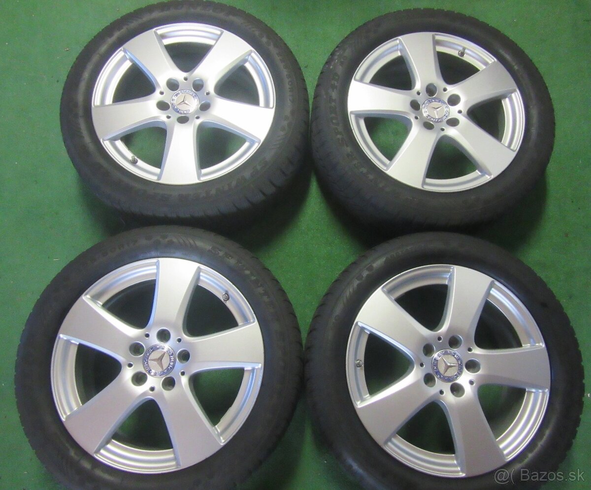 R17 zimná sada MERCEDES C rozteč 5x112 225/50r17 DUNLOP