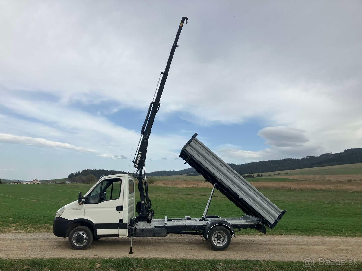 Iveco daily 35C15 3stranný sklapač s hydraulickou rukou 1,9t