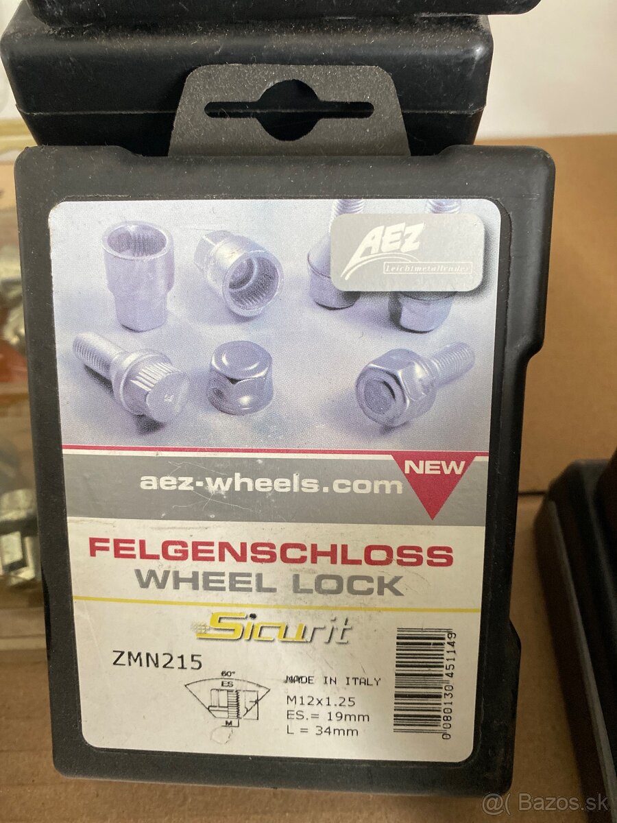 Predám bezpečnostné skrutky kolies M12x1.25