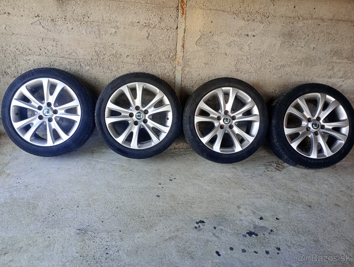 Hliníkové disky škoda 5x112 r 17.