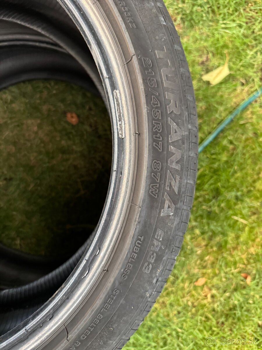 215/45 R17 letne pneu Bridgestone