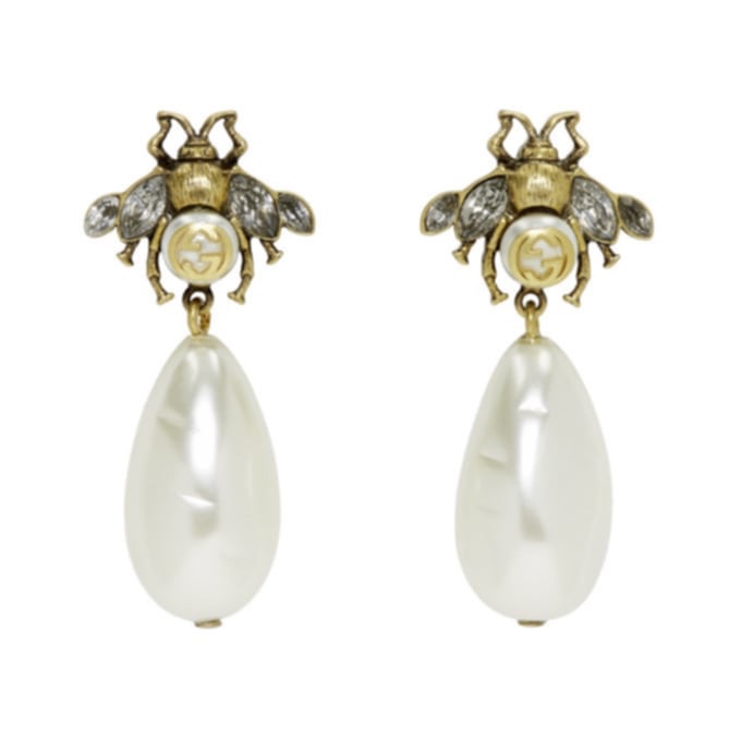 Gucci gold bee earrings