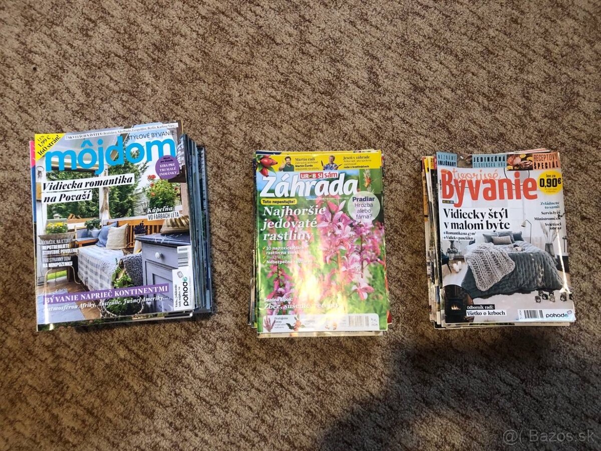 Časopisy záhrada môj dom bývanie