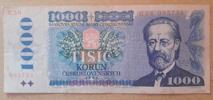 Bankovka 1000kčs 1985