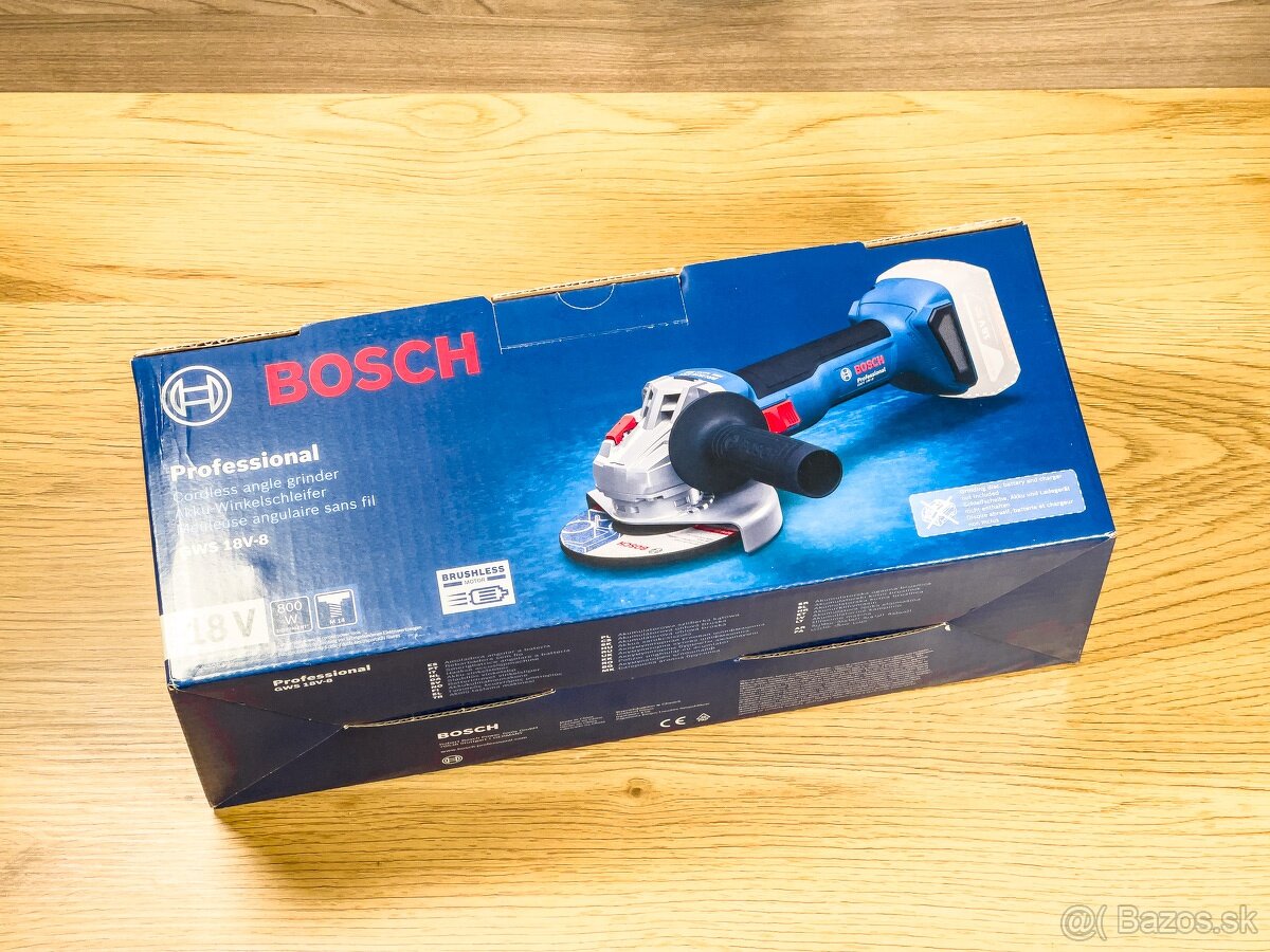 Bosch GWS 18V-8 aku uhlová brúska NOVÁ NEOTVORENÁ