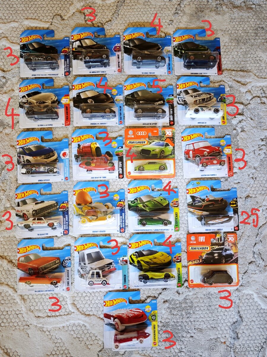 Hotwheels nové mix