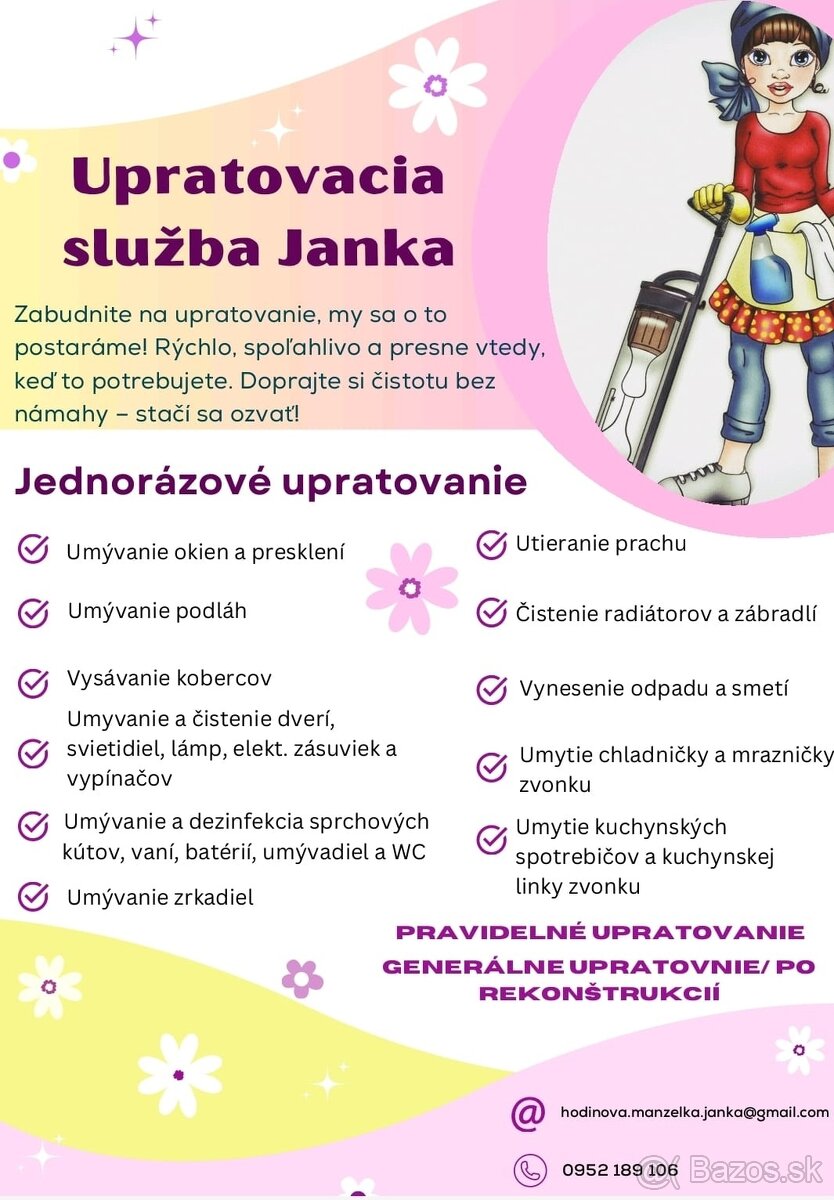 Upratovacia služba Janka