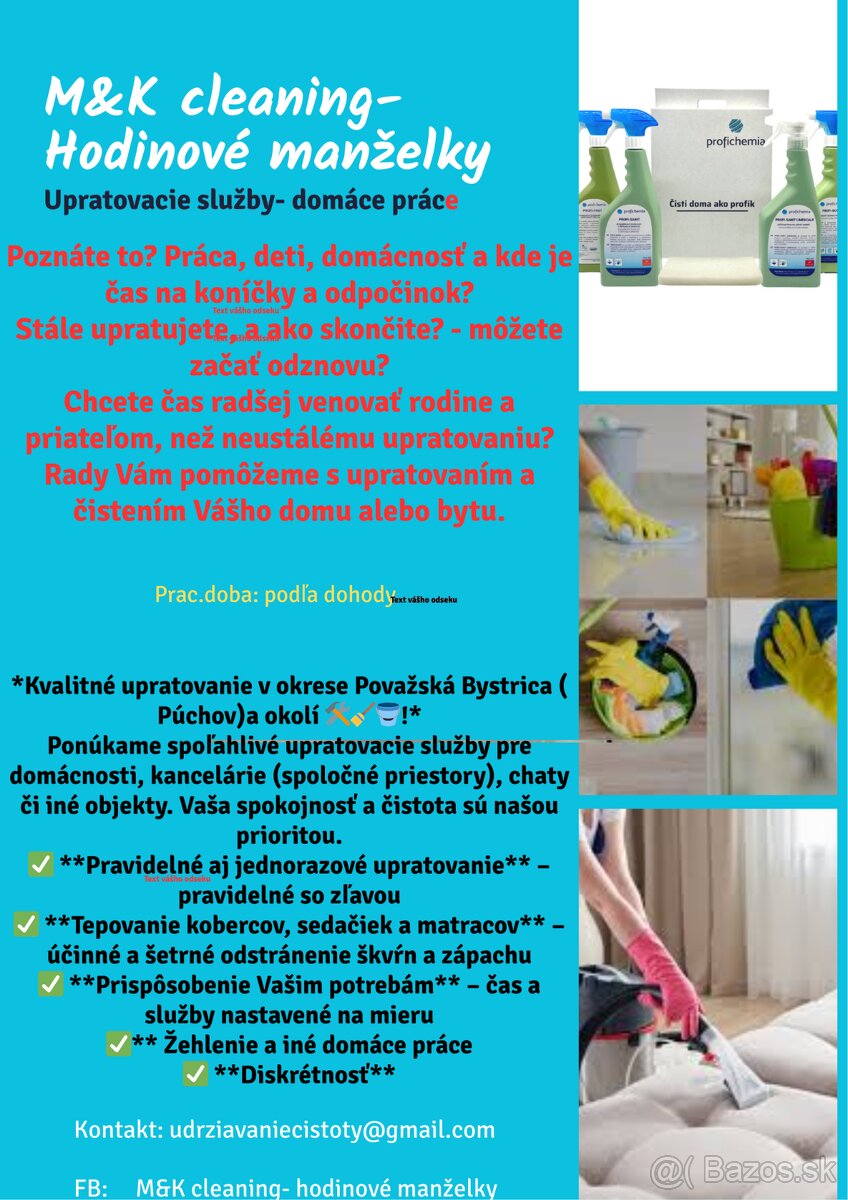 Upratovanie a domáce práce