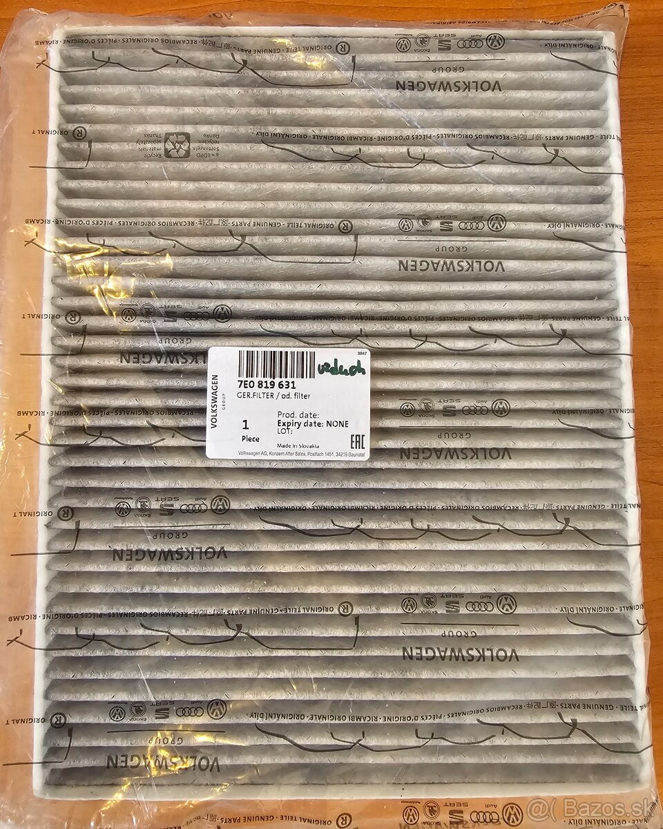 Originálny vnútorný filter ( peľový) pre vozidla VW Group