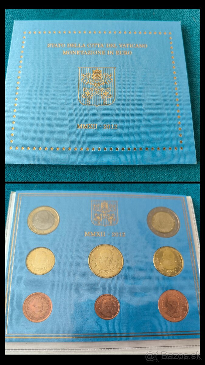 Sada euromince Vatikán 2012