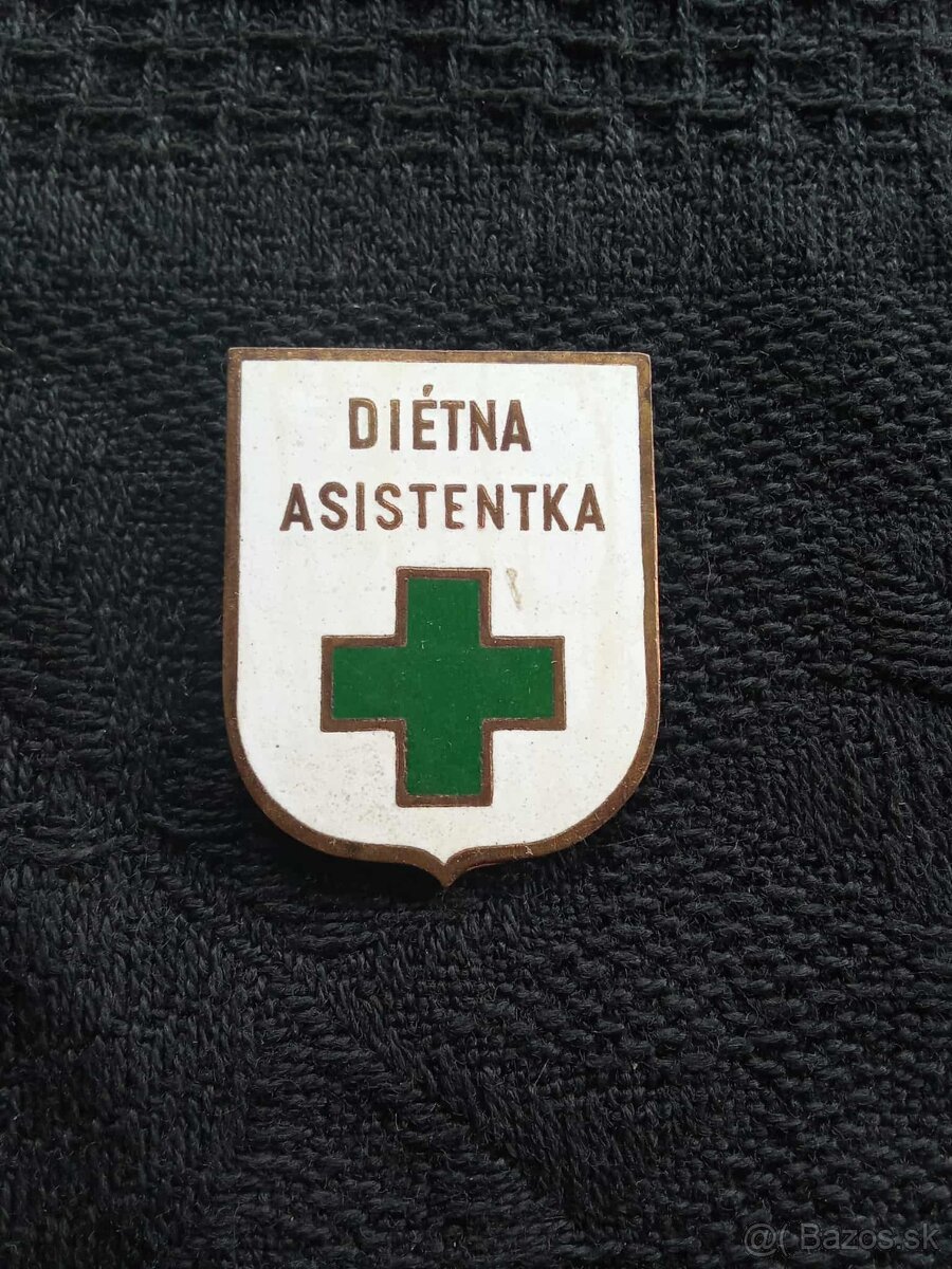 smaltovany odznak- dietna asistentka