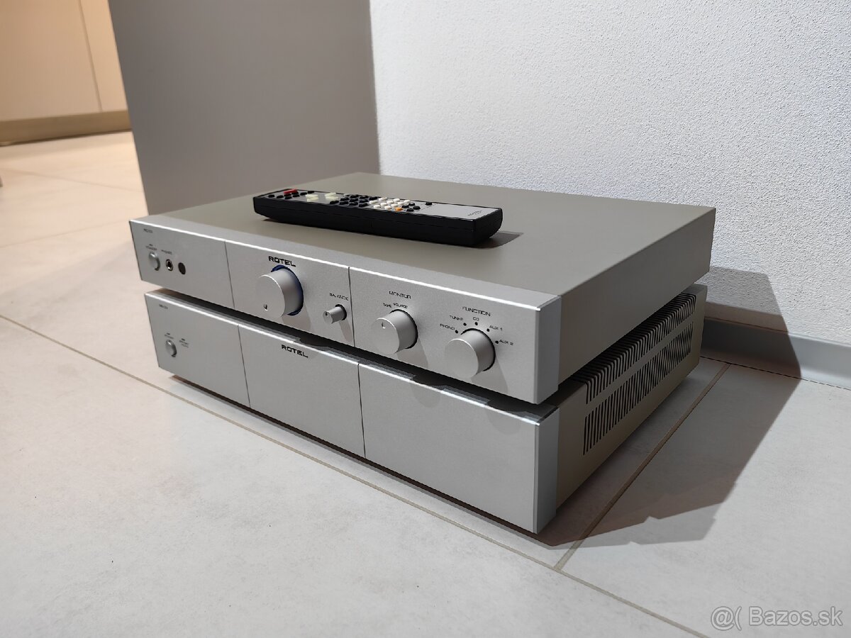 ROTEL RB03 + ROTEL RC03 pre amp + koncák