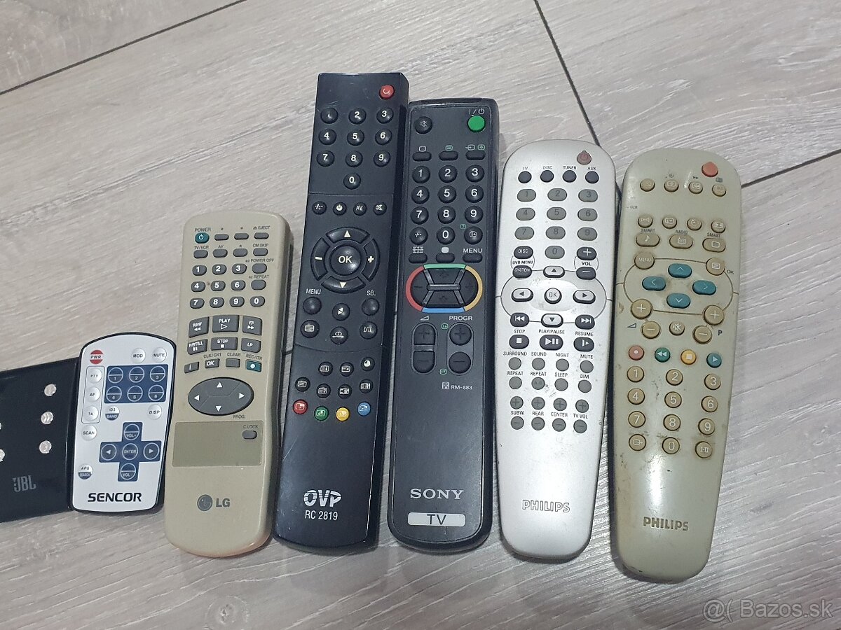 Predam dialkove ovladace JBL SENCOR OVP SONY PHILIPS