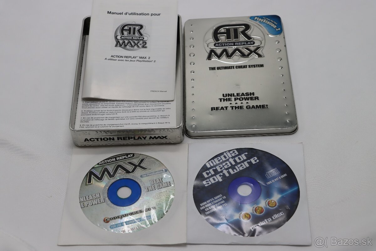 Action Replay MAX PS2 – Kompletný Set v Plechovke