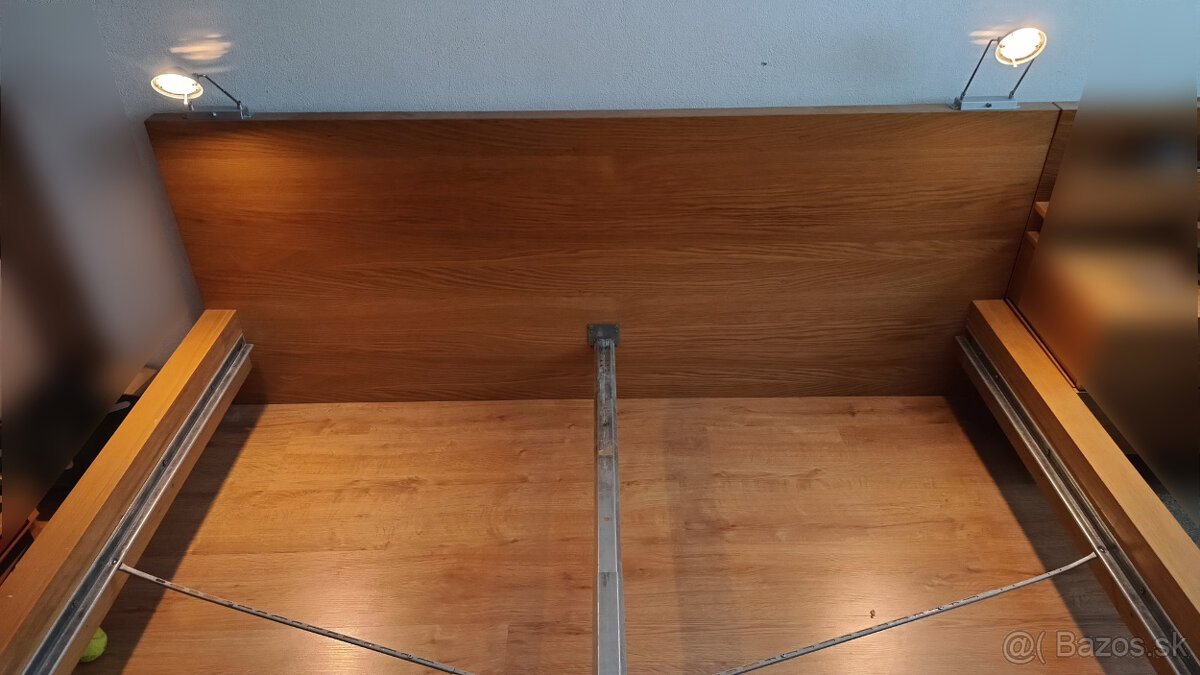 veľká posteľ 180x200 IKEA MALM dubová dýha + rošt