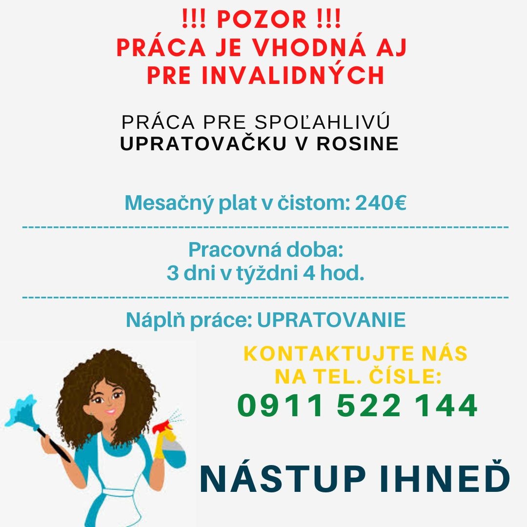 Upratovanie ŽILINA/Rosina