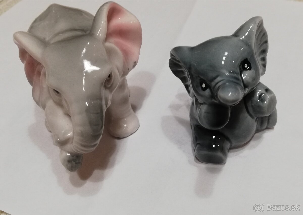 Sošky z porcelánu - sloniky