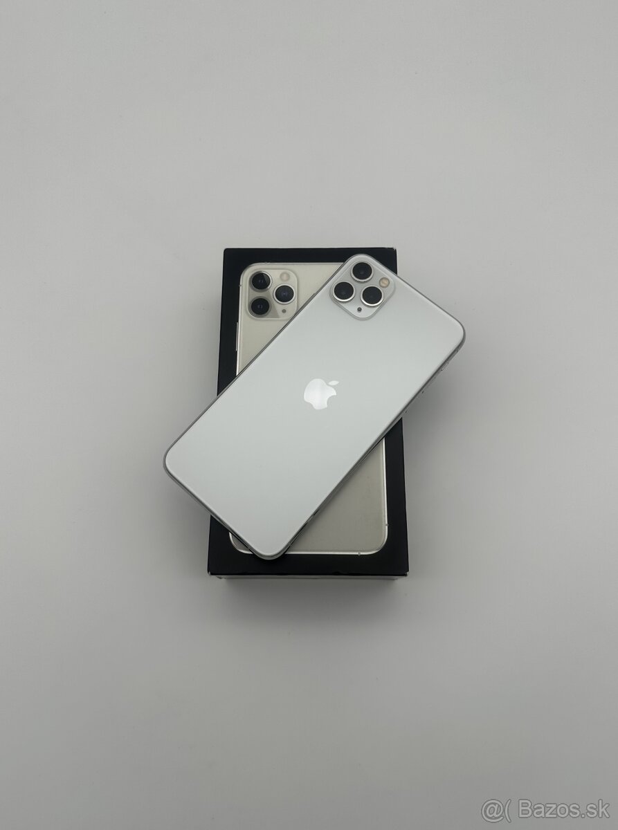 iPhone 11 Pro Max 256GB Silver (100% Batéria) + ZÁRUKA