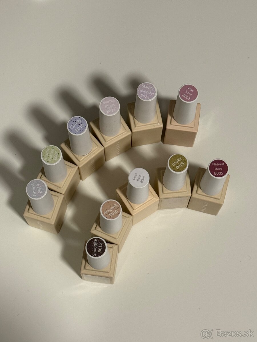 Yvetten podkladové gél laky - Glass, Natural, Candy, Marble