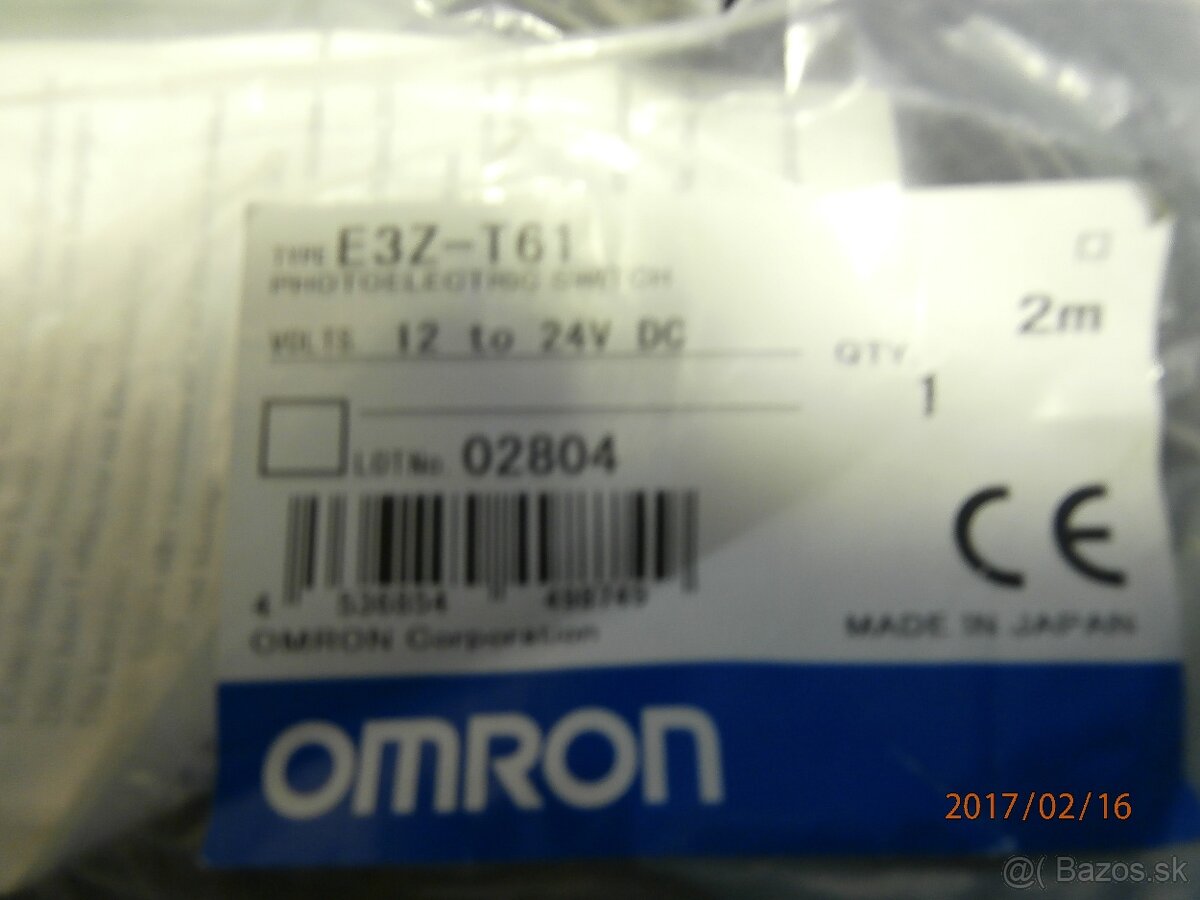 Fotoelektrický sensor E3Z-T61.
