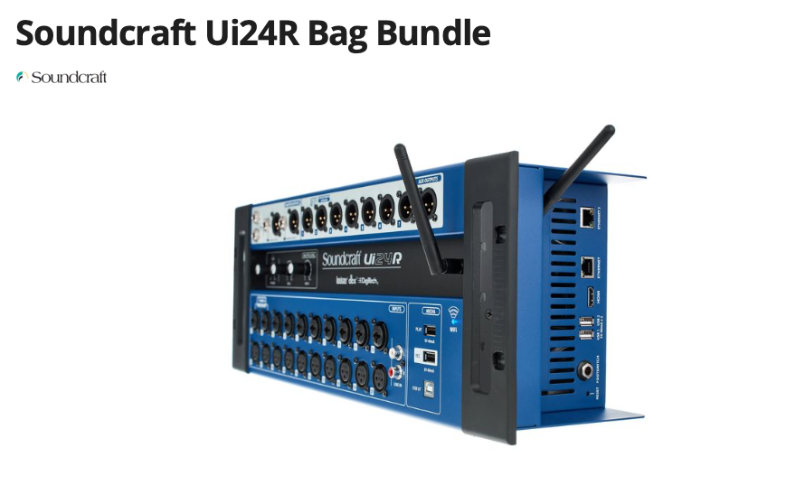 Predám Soundcraft Ui24R Bag Bundle