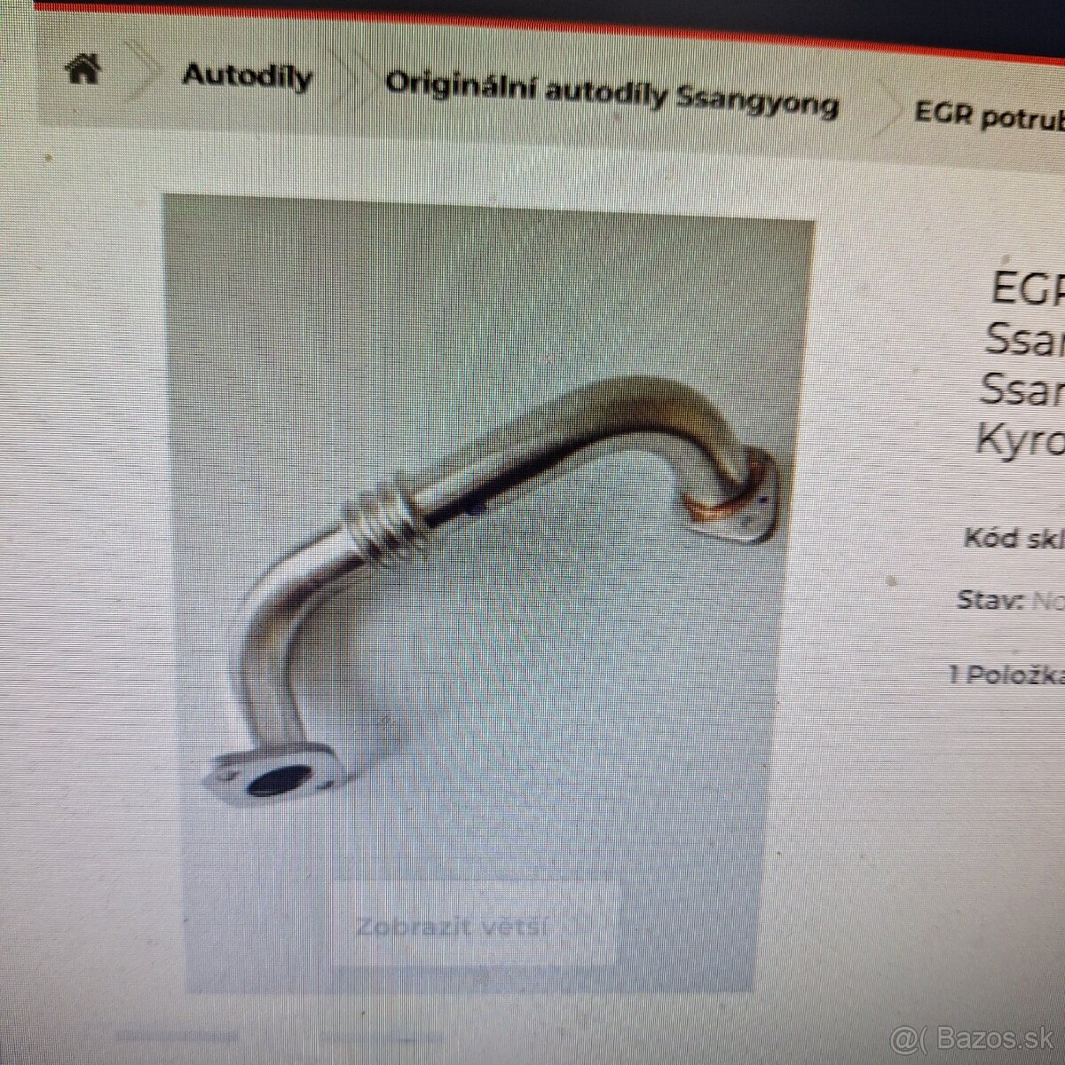 EGR potrubie Sangyong