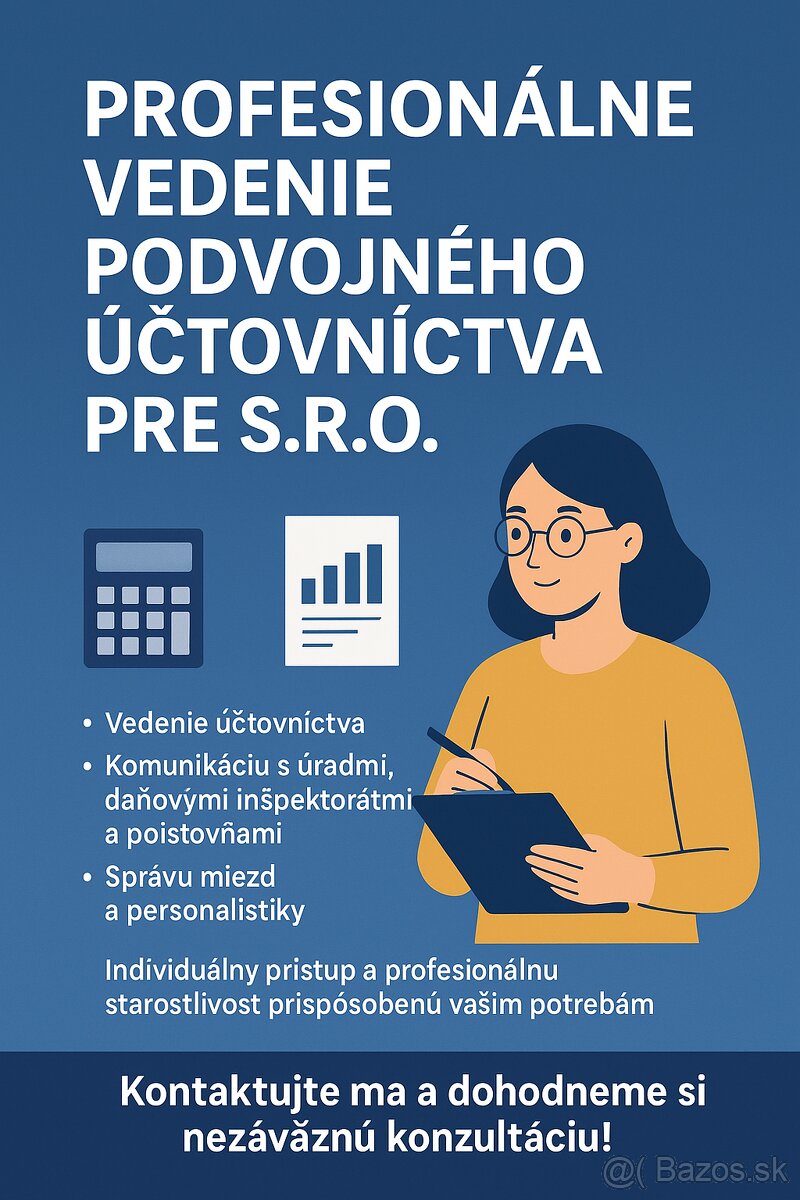 Profesionálne vedenie podvojného účtovníctva pre s.r.o.