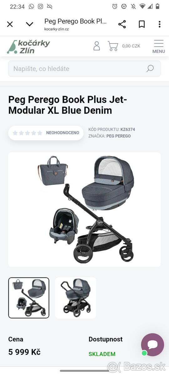 Peg Perego Book Plus Denim dvojkombinacia